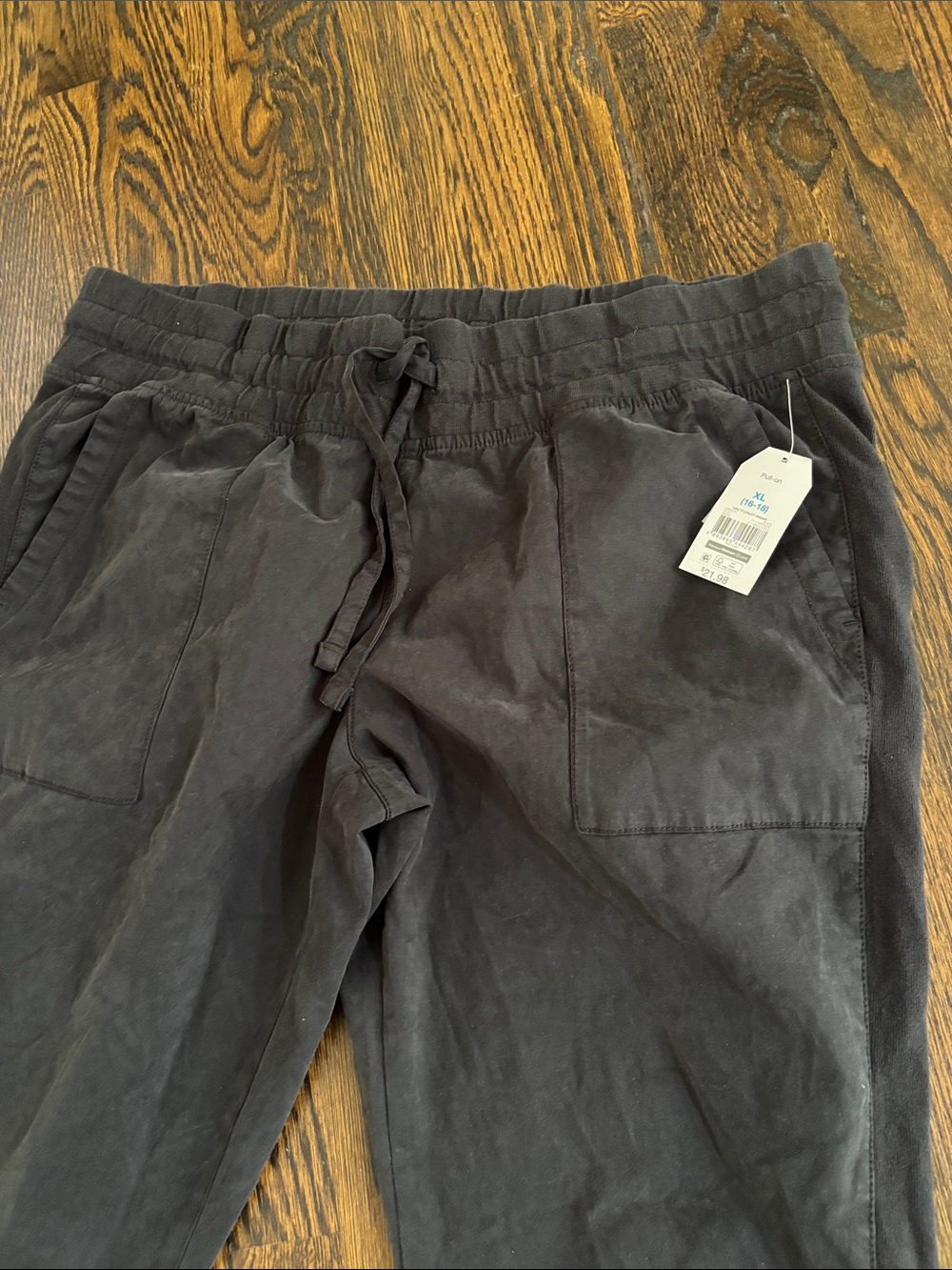 Women’s Black Drawstring Jogger Pants - Picture 2 of 5